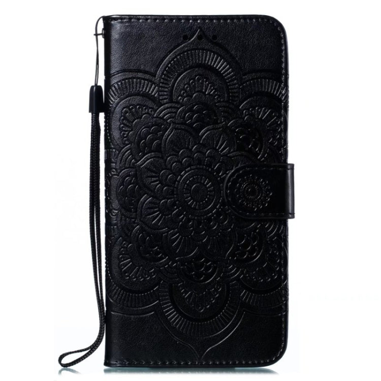 For Motorola Moto G Play 2024 Sun Mandala Embossing Pattern Phone Leather Case(Black) - Motorola Cases by PMC Jewellery | Online Shopping South Africa | PMC Jewellery | Buy Now Pay Later Mobicred