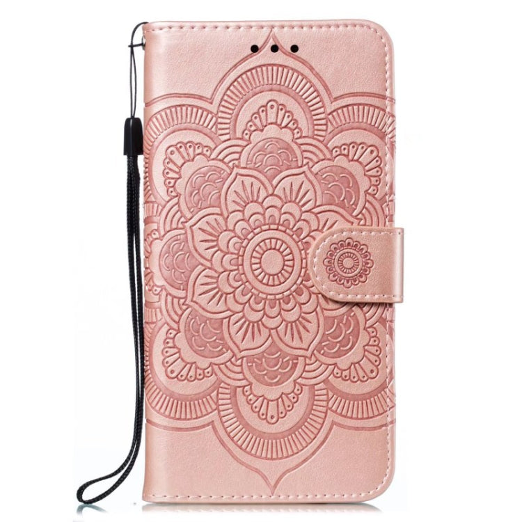 For Motorola Moto G Play 2024 Sun Mandala Embossing Pattern Phone Leather Case(Rose Gold) - Motorola Cases by PMC Jewellery | Online Shopping South Africa | PMC Jewellery | Buy Now Pay Later Mobicred