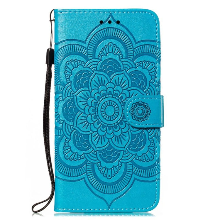 For Motorola Moto G Power 5G 2024 Sun Mandala Embossing Pattern Phone Leather Case(Blue) - Motorola Cases by PMC Jewellery | Online Shopping South Africa | PMC Jewellery | Buy Now Pay Later Mobicred