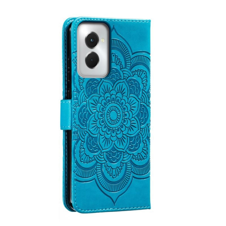 For Motorola Moto G Power 5G 2024 Sun Mandala Embossing Pattern Phone Leather Case(Blue) - Motorola Cases by PMC Jewellery | Online Shopping South Africa | PMC Jewellery | Buy Now Pay Later Mobicred