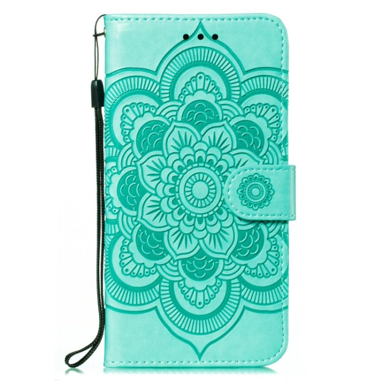 For Motorola Moto G Power 5G 2024 Sun Mandala Embossing Pattern Phone Leather Case(Green) - Motorola Cases by PMC Jewellery | Online Shopping South Africa | PMC Jewellery | Buy Now Pay Later Mobicred