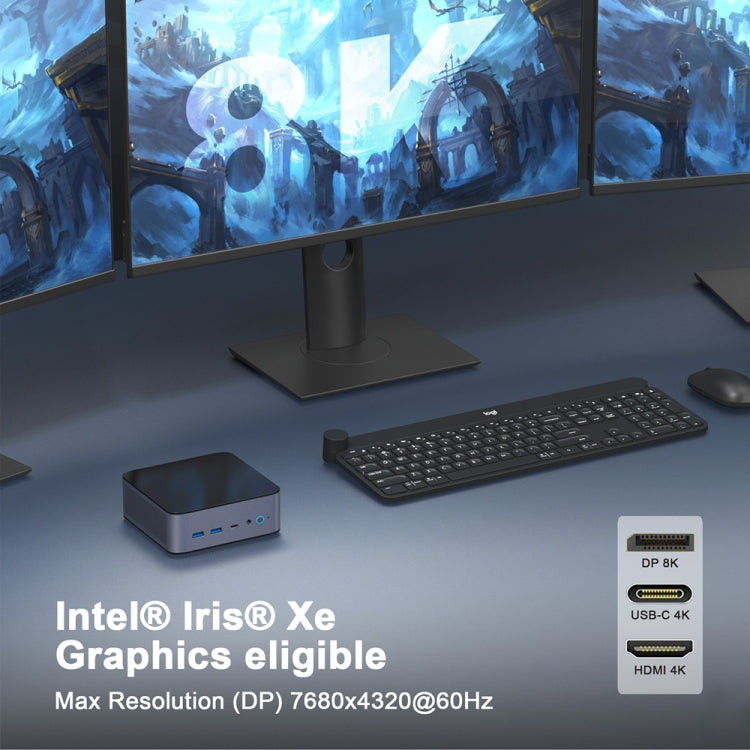 GXMO H90 Windows 11 Intel Core i7 11390H Processor Mini Computer, Specification:Without RAM & SSD - free shipping - PMc TechLife - Order now!