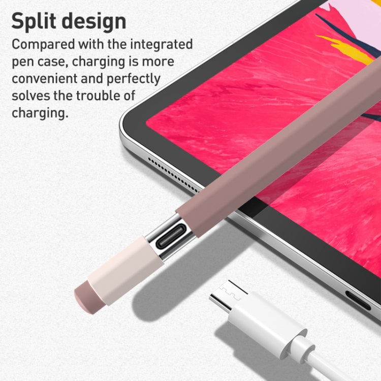 For Apple Pencil USB-C Pencil Style Liquid Silicone Stylus Case(Pink) - Pencil Accessories by PMC Jewellery | Online Shopping South Africa | PMC Jewellery | Buy Now Pay Later Mobicred