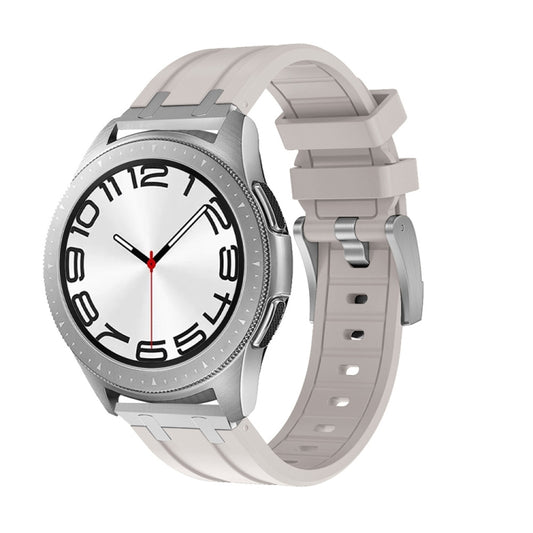 20mm Flat Head Silicone Watch Band(Silver Starlight) - 20mm Bands by PMC Jewellery | Online Shopping South Africa | PMC Jewellery