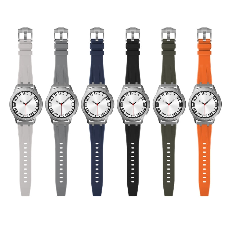 22mm Flat Head Silicone Watch Band(Silver Starlight) - 22mm Bands by PMC TechLife | Online Shopping South Africa | PMC TechLife