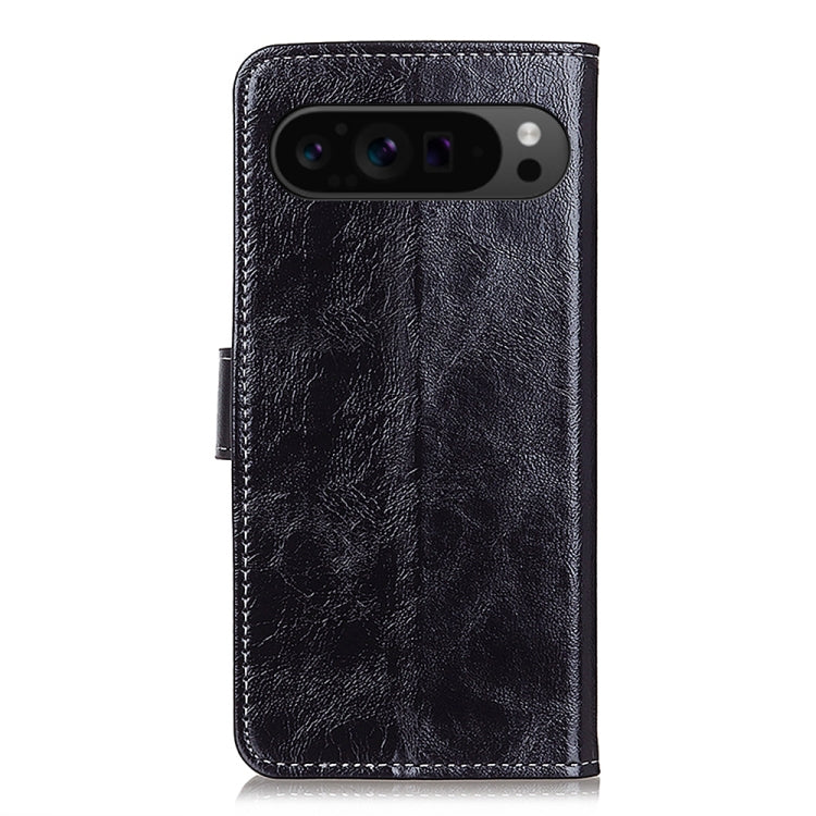 For Google Pixel 9 Pro Retro Crazy Horse Texture Flip Leather Phone Case(Black) - Google Cases by PMC Jewellery | Online Shopping South Africa | PMC Jewellery | Buy Now Pay Later Mobicred