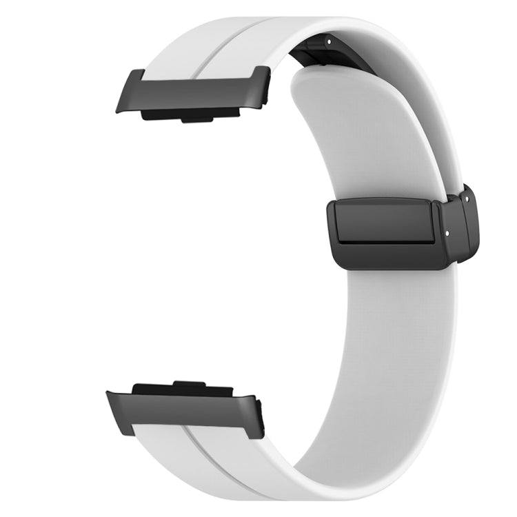 For Huawei Watch D Solid Color Folding Magnetic Buckle Silicone Watch Band(White) - Watch Bands by PMC TechLife | Online Shopping South Africa | PMC TechLife