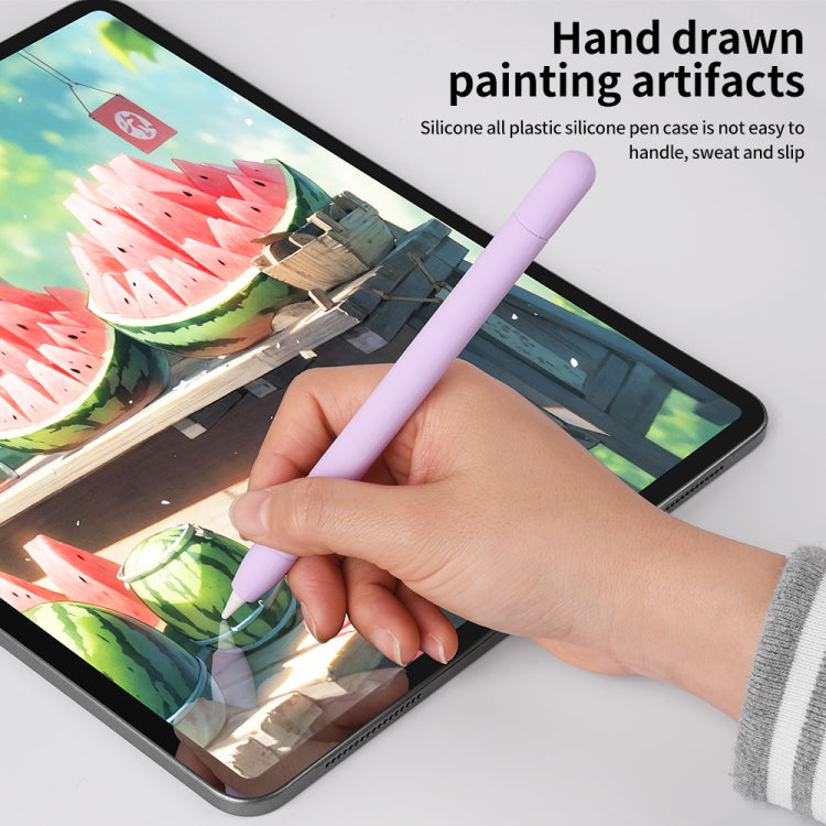 For Apple Pencil (USB-C) Solid Color Silicone Protective Case(White) - Pencil Accessories by PMC Jewellery | Online Shopping South Africa | PMC Jewellery | Buy Now Pay Later Mobicred