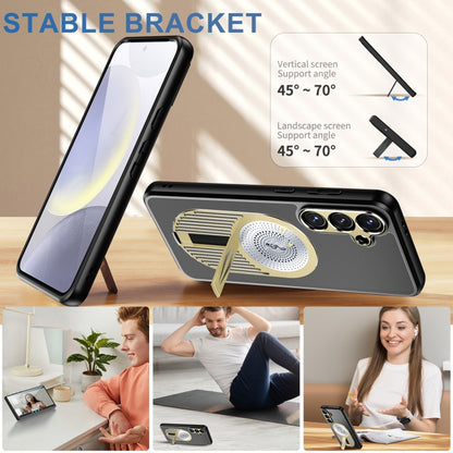 For Samsung Galaxy S24 FE 5G Heat Dissipation Aromatherapy MagSafe Holder Phone Case(Gold) - Galaxy S24 FE 5G Cases by PMC Jewellery | Online Shopping South Africa | PMC Jewellery | Buy Now Pay Later Mobicred