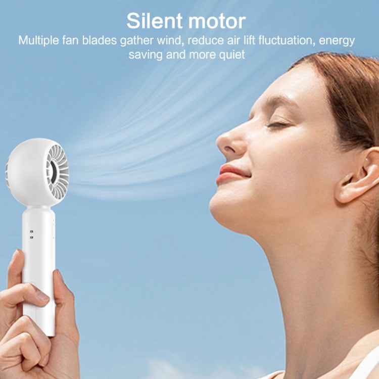 TGVIS Handheld & Invisible Stand Mini Electric Fan(White) - Electric Fans by TGVIS | Online Shopping South Africa | PMC Jewellery | Buy Now Pay Later Mobicred