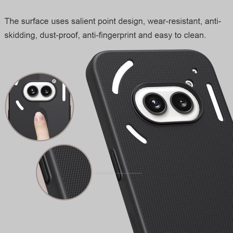 For Nothing Phone 2a NILLKIN Frosted Shield Phone Protective Case(Black) - More Brand by NILLKIN | Online Shopping South Africa | PMC Jewellery