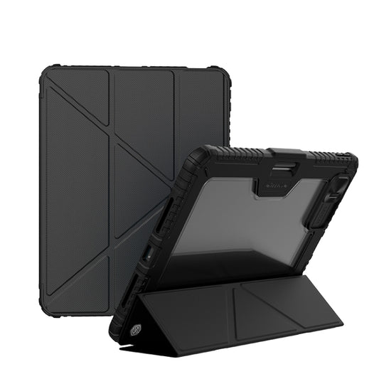 For iPad Pro 11 2024 NILLKIN Bumper Pro Multi-angle Folding Style Tablet Leather Case(Black) - iPad Pro 11 2024 Cases by NILLKIN | Online Shopping South Africa | PMC Jewellery | Buy Now Pay Later Mobicred