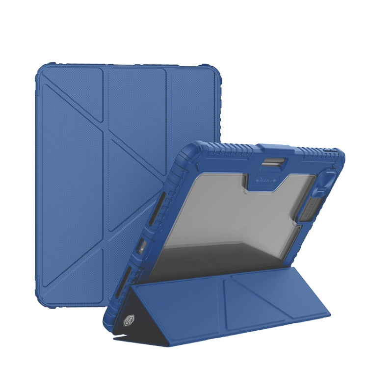 For iPad Pro 11 2024 NILLKIN Bumper Pro Multi-angle Folding Style Tablet Leather Case(Blue) - iPad Pro 11 2024 Cases by NILLKIN | Online Shopping South Africa | PMC Jewellery | Buy Now Pay Later Mobicred