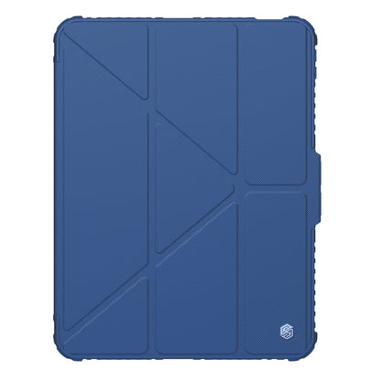 For iPad Pro 11 2024 NILLKIN Bumper Pro Multi-angle Folding Style Tablet Leather Case(Blue) - More iPad Cases by NILLKIN | Online Shopping South Africa | PMC Jewellery