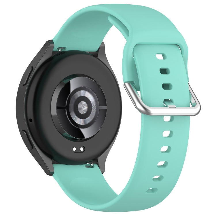 For Xiaomi Watch 2 Solid Color Metal Silver Buckle Silicone Watch Band, Size: S(Teal) - Watch Bands by PMC Jewellery | Online Shopping South Africa | PMC Jewellery