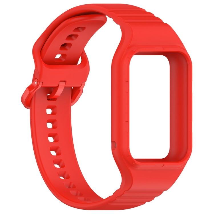 For Xiaomi Mi Band 8 Pro Solid Color Integrated TPU Watch Band(Red) - Watch Bands by PMC Jewellery | Online Shopping South Africa | PMC Jewellery