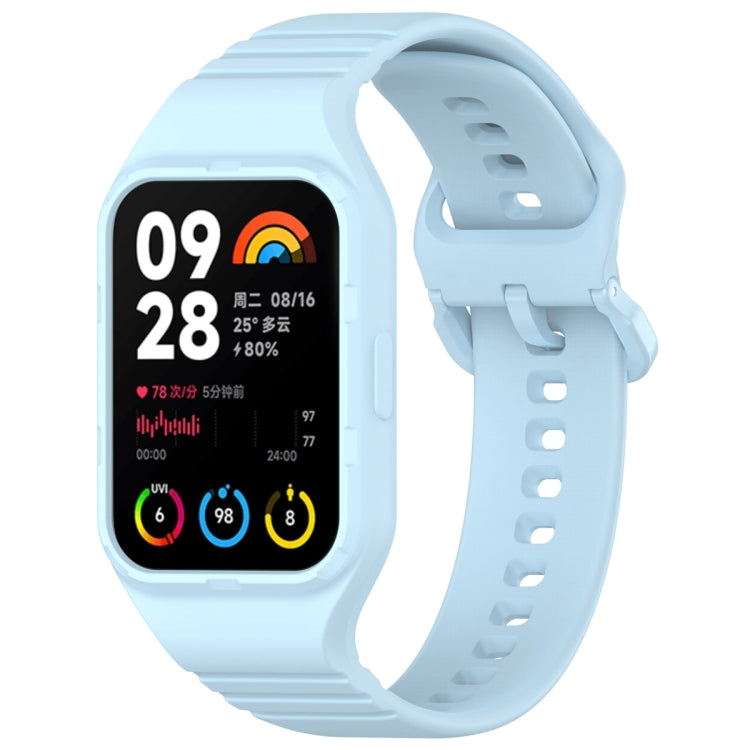 For Xiaomi Mi Band 8 Pro Solid Color Integrated TPU Watch Band(Light Blue) - Watch Bands by PMC Jewellery | Online Shopping South Africa | PMC Jewellery