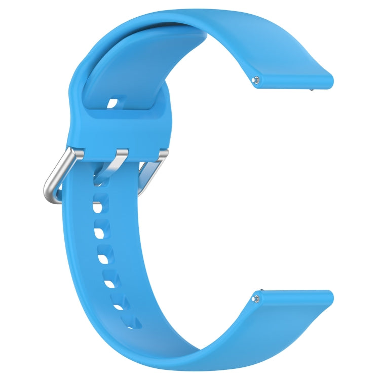For CMF Watch Pro D395 22mm Solid Color Silver Buckle Silicone Watch Band, Size:S(Sky Blue) - Watch Bands by PMC Jewellery | Online Shopping South Africa | PMC Jewellery