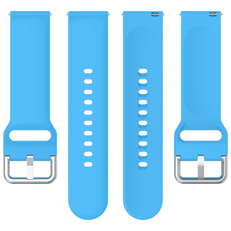 For CMF Watch Pro D395 22mm Solid Color Silver Buckle Silicone Watch Band, Size:S(Sky Blue) - Watch Bands by PMC Jewellery | Online Shopping South Africa | PMC Jewellery