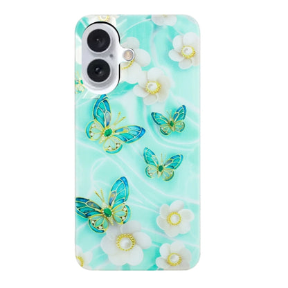 For iPhone 16 Plus Colorful Painting Pattern TPU Phone Case(Butterflies) - iPhone 16 Plus Cases by PMC Jewellery | Online Shopping South Africa | PMC Jewellery | Buy Now Pay Later Mobicred