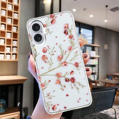 For iPhone 16 Colorful Painting Pattern TPU Phone Case(Red Flowers) - iPhone 16 Cases by PMC Jewellery | Online Shopping South Africa | PMC Jewellery | Buy Now Pay Later Mobicred