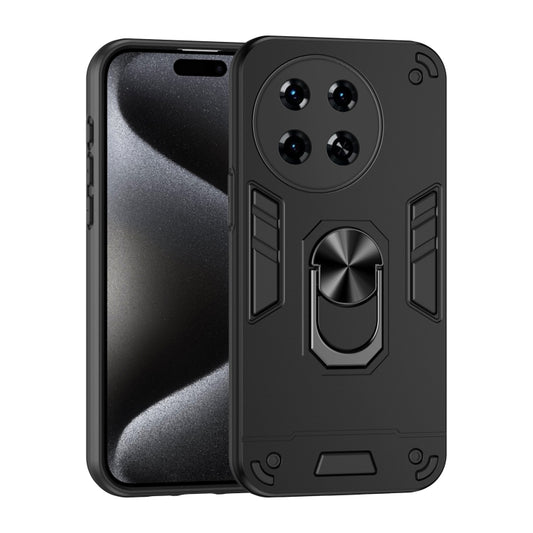 For Tecno Spark 20 Pro+ Shockproof Metal Ring Holder Phone Case(Black) - Tecno Cases by PMC Jewellery | Online Shopping South Africa | PMC Jewellery | Buy Now Pay Later Mobicred