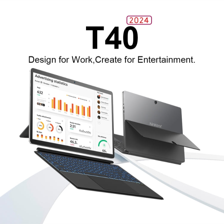 Ninkear T40 14 inch 2 in 1 Laptop, 16GB+512GB, Windows 11 Intel Alder Lake N100 Quad Core(EU Plug) - Others by PMC Jewellery | Online Shopping South Africa | PMC Jewellery