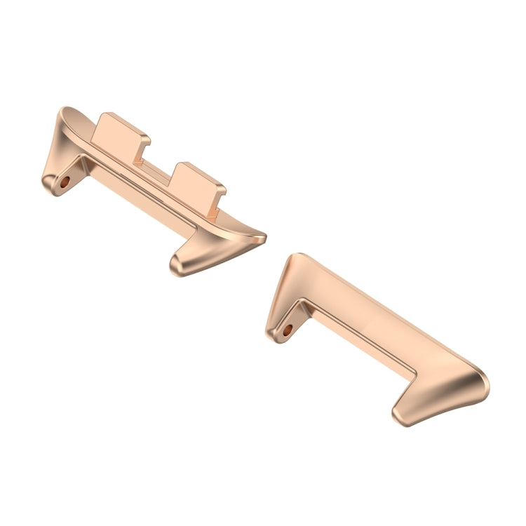 For Honor Band 9 1 Pair Stainless Steel Metal Watch Band Connector(Rose Gold) - Other Accessories by PMC Jewellery | Online Shopping South Africa | PMC Jewellery