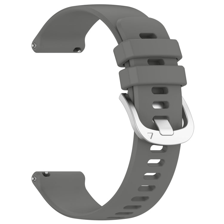 For Xiaomi Watch 2 Liquid Glossy Silver Buckle Silicone Watch Band(Dark Grey) - Watch Bands by PMC Jewellery | Online Shopping South Africa | PMC Jewellery