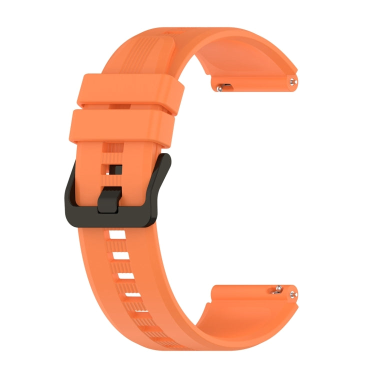 For Honor Watch GS 4 Striped Stainless Steel Buckle Silicone Watch Band(Orange) - Watch Bands by PMC Jewellery | Online Shopping South Africa | PMC Jewellery