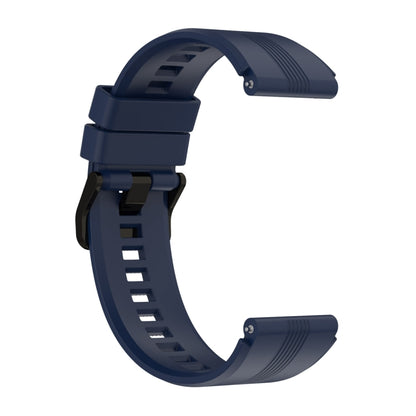 For Honor Watch GS 4 Striped Stainless Steel Buckle Silicone Watch Band(Midnight Blue) - Watch Bands by PMC Jewellery | Online Shopping South Africa | PMC Jewellery