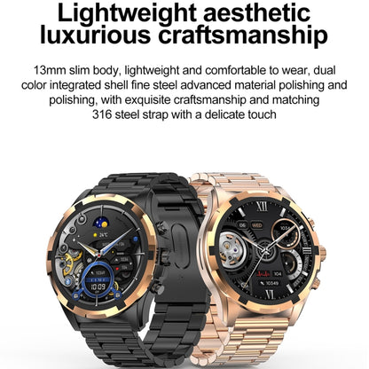 LEMFO HK98 1.43 inch BT5.3 Fitness Sport Smart Watch, Support Bluetooth Call / Sleep / Blood Oxygen / Heart Rate / Blood Pressure Health Monitor(Gold) - Smart Watches by LEMFO | Online Shopping South Africa | PMC Jewellery | Buy Now Pay Later Mobicred