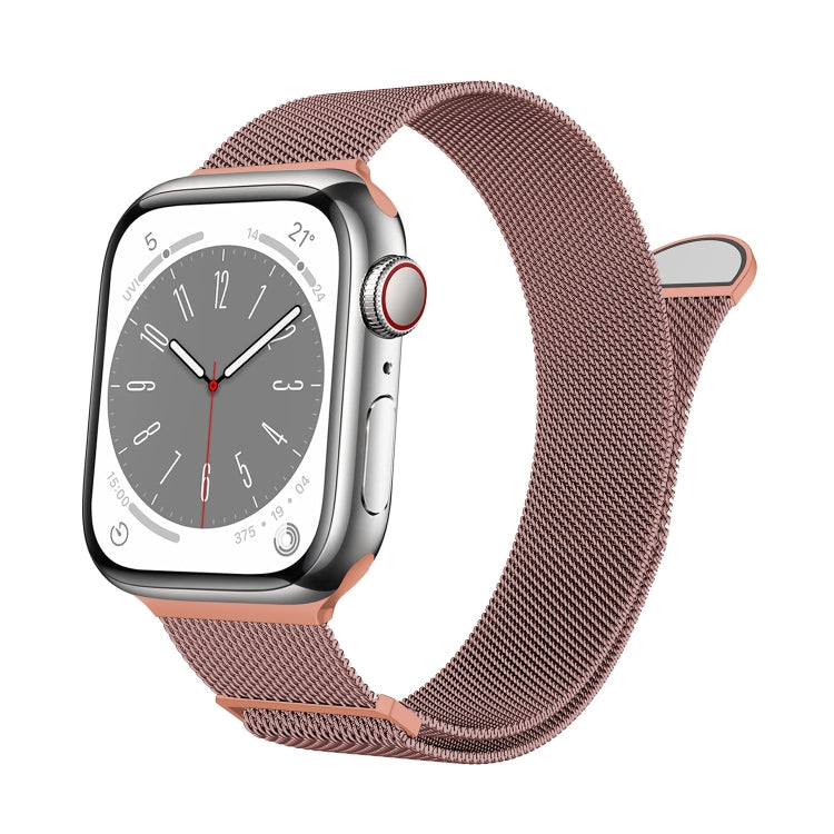 For Apple Watch SE 40mm Two Color Milanese Loop Magnetic Watch Band(Pink Orange) - Watch Bands by PMC Jewellery | Online Shopping South Africa | PMC Jewellery