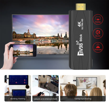 TV98 Rockchip 3228A Quad Core 4K HD Bluetooth Android TV Stick, RAM:4GB+32GB(EU Plug) - Android TV Sticks by PMC Jewellery | Online Shopping South Africa | PMC Jewellery | Buy Now Pay Later Mobicred