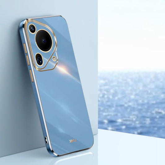 For Huawei Pura 70 Ultra XINLI Straight 6D Plating Gold Edge TPU Phone Case(Celestial Blue) - Huawei Cases by XINLI | Online Shopping South Africa | PMC Jewellery | Buy Now Pay Later Mobicred