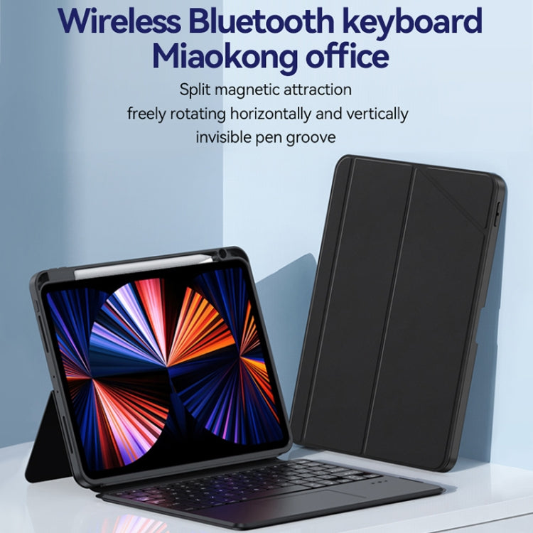 For iPad Pro 11 ZGA K01 Wireless Bluetooth Magnetic Keyboard Tablet Leather Case(Black) - For iPad Pro by ZGA | Online Shopping South Africa | PMC Jewellery | Buy Now Pay Later Mobicred