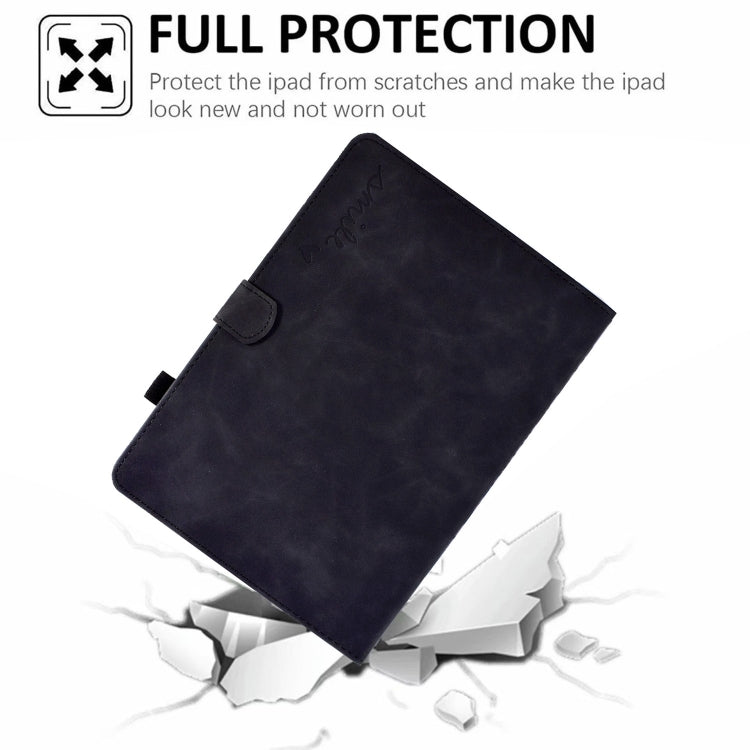 For Lenovo Tab M11 / Xiaoxin Pad 11 2024 Smile Embossed Smart Leather Tablet Case(Black) - Lenovo by PMC Jewellery | Online Shopping South Africa | PMC Jewellery | Buy Now Pay Later Mobicred