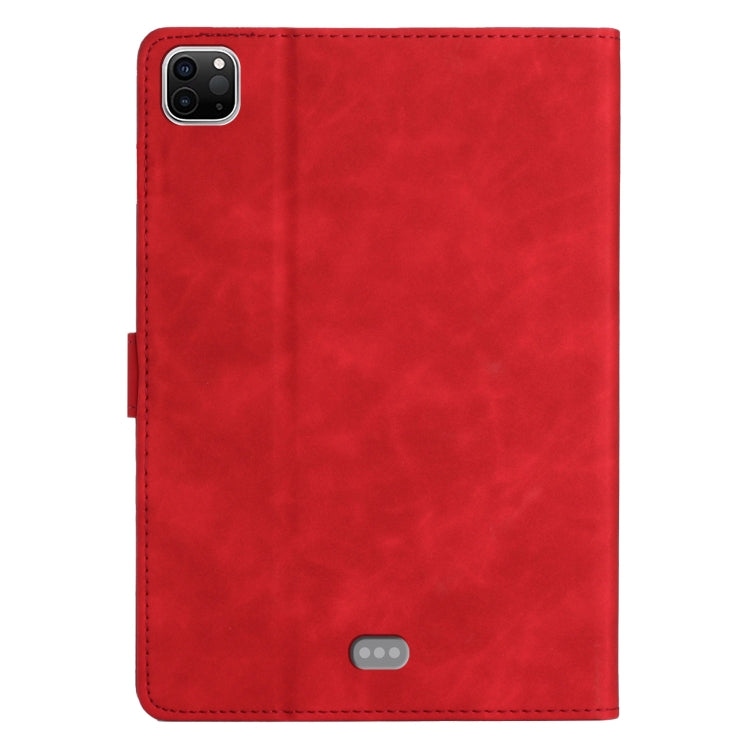 For iPad Pro 11 2024 Coconut Tree Embossed Smart Leather Tablet Case(Red) - iPad Pro 11 2024 Cases by PMC TechLife | Online Shopping South Africa | PMC TechLife | Buy Now Pay Later Mobicred