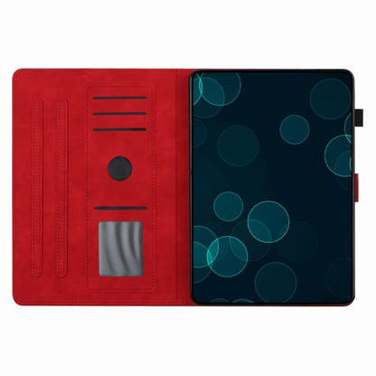 For iPad Pro 11 2024 Coconut Tree Embossed Smart Leather Tablet Case(Red) - iPad Pro 11 2024 Cases by PMC Jewellery | Online Shopping South Africa | PMC Jewellery | Buy Now Pay Later Mobicred