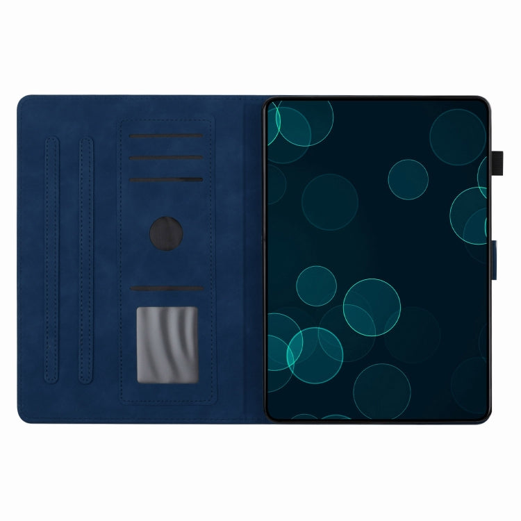 For iPad Pro 11 2024 Coconut Tree Embossed Smart Leather Tablet Case(Blue) - iPad Pro 11 2024 Cases by PMC TechLife | Online Shopping South Africa | PMC TechLife | Buy Now Pay Later Mobicred