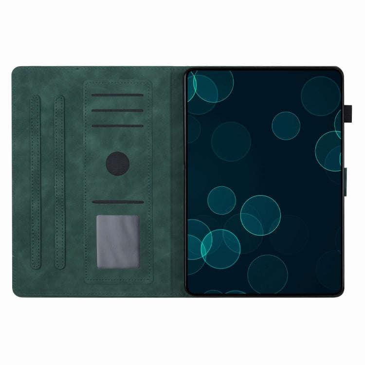 For iPad Pro 11 2024 Coconut Tree Embossed Smart Leather Tablet Case(Green) - iPad Pro 11 2024 Cases by PMC TechLife | Online Shopping South Africa | PMC TechLife | Buy Now Pay Later Mobicred
