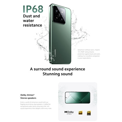 Xiaomi 14 5G Global, 12GB+512GB, 6.36 inch Xiaomi HyperOS Snapdragon 8 Gen 3 Octa Core 3.3GHz, Network: 5G(Green) - Xiaomi Redmi by Xiaomi | Online Shopping South Africa | PMC Jewellery | Buy Now Pay Later Mobicred