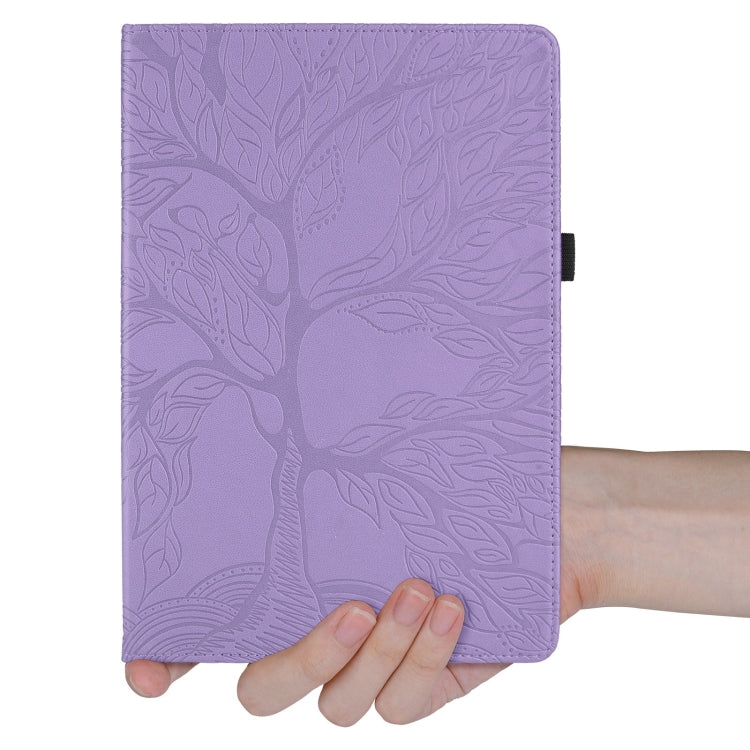 For Honor Pad X8a Tree Life Embossed Rotation Leather Tablet Case(Purple) - Honor by PMC TechLife | Online Shopping South Africa | PMC TechLife | Buy Now Pay Later Mobicred