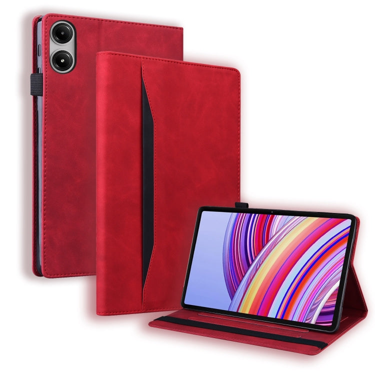 For Xiaomi Redmi Pad Pro 12.1 Splicing Shockproof Leather Tablet Case(Red) - More Tablet Cases by PMC TechLife | Online Shopping South Africa | PMC TechLife | Buy Now Pay Later Mobicred