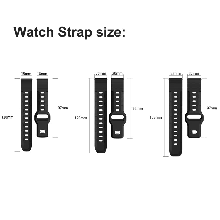 18mm Armor Silicone Watch Band(Dark Blue) - 18mm Bands by PMC TechLife | Online Shopping South Africa | PMC TechLife | Buy Now Pay Later Mobicred