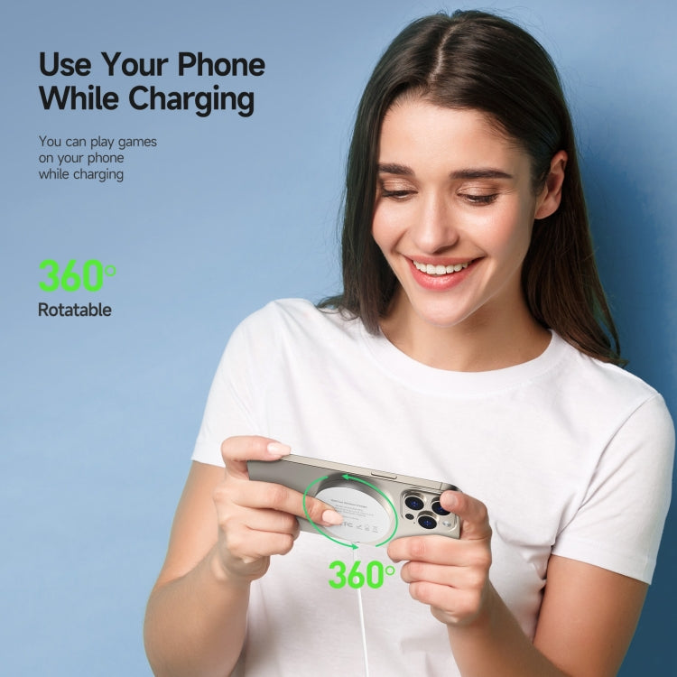 DUZZONA W18 15W Qi2 MagSafe Magnetic Suction Wireless Charger(White) - Wireless Charger by DUZZONA | Online Shopping South Africa | PMC Jewellery | Buy Now Pay Later Mobicred