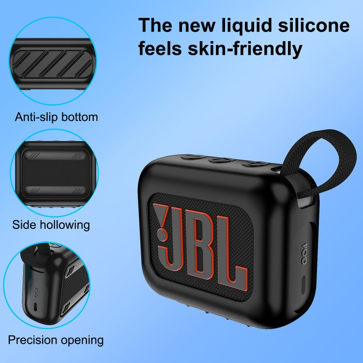 For JBL Go 4 Wireless Bluetooth Speaker Silicone Protective Case(Blue) - Protective Case by PMC Jewellery | Online Shopping South Africa | PMC Jewellery