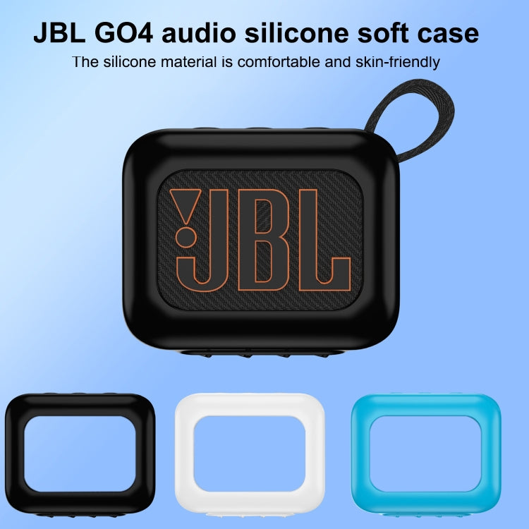 For JBL Go 4 Wireless Bluetooth Speaker Silicone Protective Case(Blue) - Protective Case by PMC Jewellery | Online Shopping South Africa | PMC Jewellery