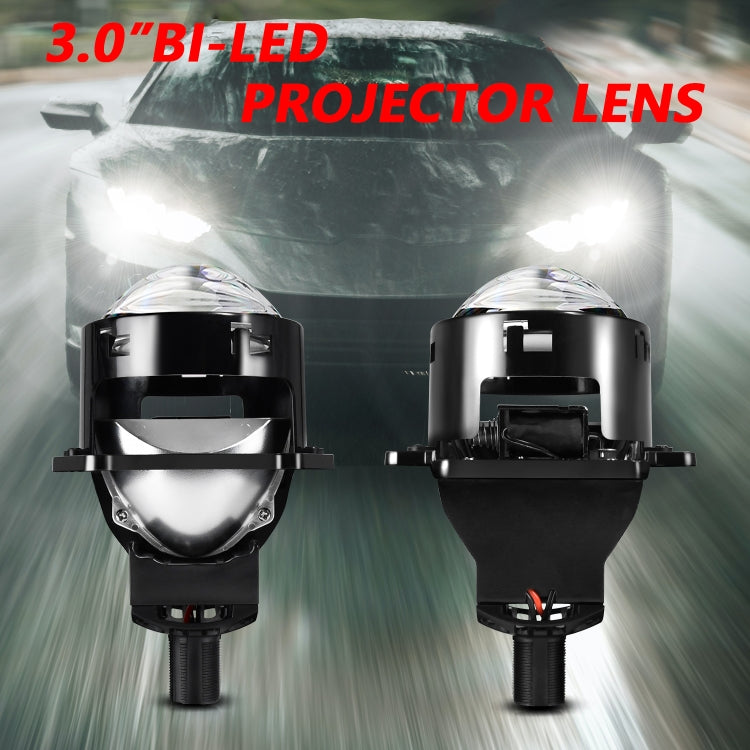 T01 1 Pair 3 inch Car Bifocal LED Lens Headlight(Black) - LED Headlamps by PMC Jewellery | Online Shopping South Africa | PMC Jewellery | Buy Now Pay Later Mobicred