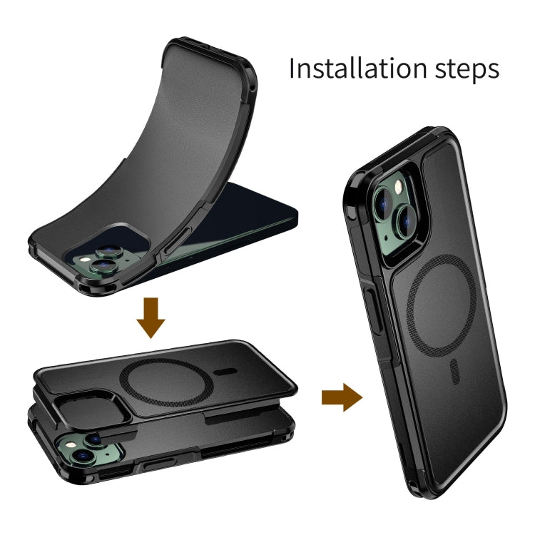 For iPhone 14 Plus RedPepper Armor Magsafe PC Hybrid TPU Phone Case(Black) - free shipping - PMc TechLife - Order now!
